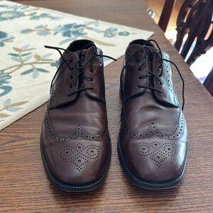 Cole Haan men’s shoes. Dark brown, Eaton Wing Tip, marked as 11 M.